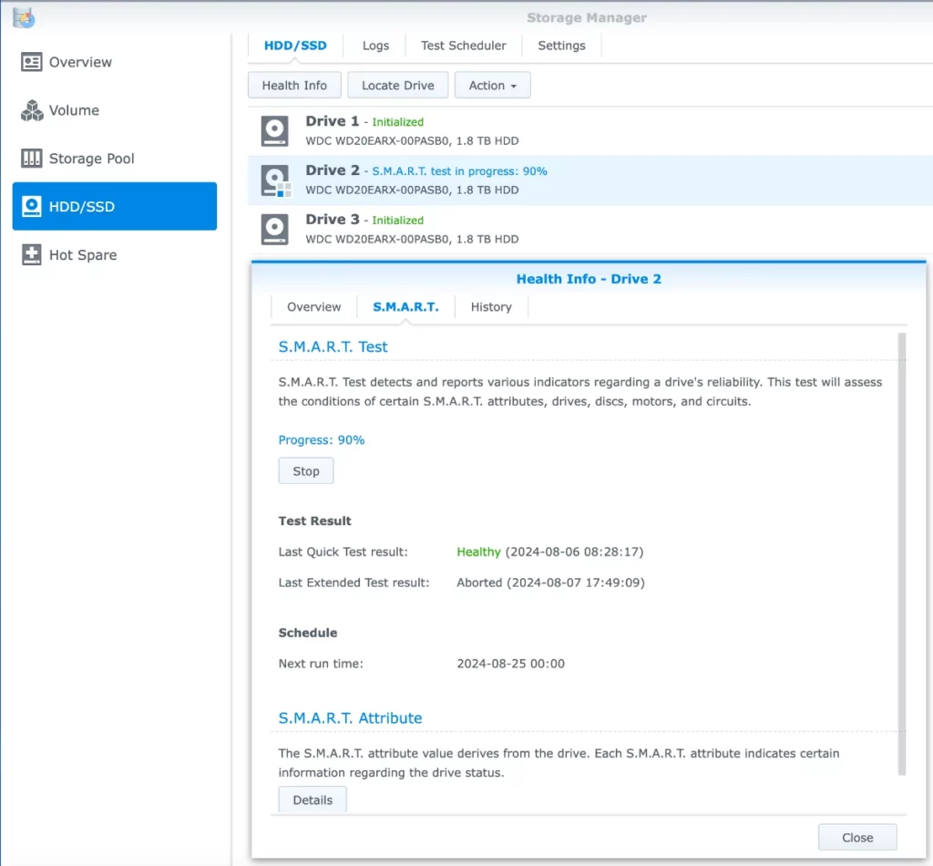 Synology Extended S.M.A.R.T. Bay 2 90%