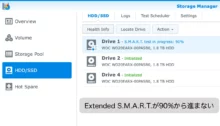 Synology S.M.A.R.T. 90%